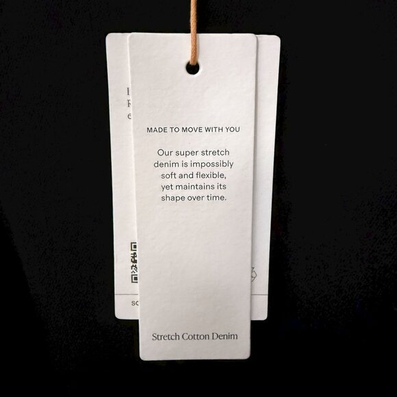 Quince Bella Stretch Straight Denim Jeans Black Women's 30 Organic Cotton New - Picture 9 of 14